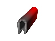 Уплотнитель пазовый на металлическую кромку 9.5х6.5 мм, чёрный (5107Ч)